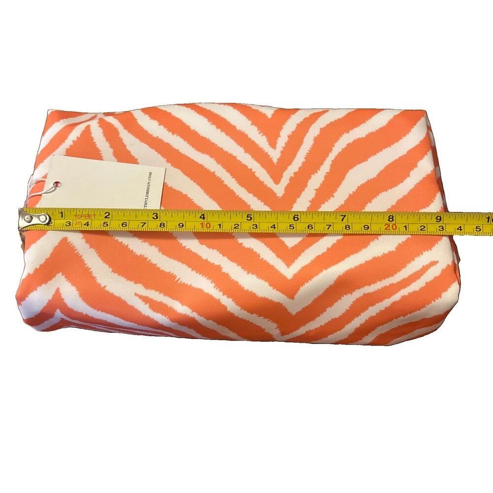 TRVL Design Duo Zebra Print Initial D 2-Pc Pouch Set Cosmetic Travel Case Bag - Picture 5 of 11